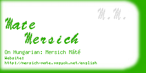 mate mersich business card